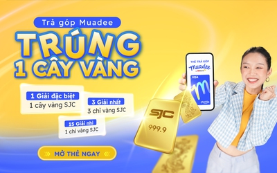 Trúng vàng cực nhàn với thẻ trả góp Muadee by HDBank