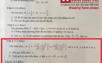 Nghi vấn sai đề thi toán vào lớp 10 ở Đồng Nai