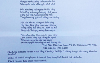 Đáp án đề thi môn Văn tốt nghiệp THPT quốc gia 2016 chuẩn nhất