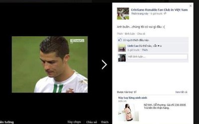 Fan Việt Nam “khóc than” cho Cristiano Ronaldo