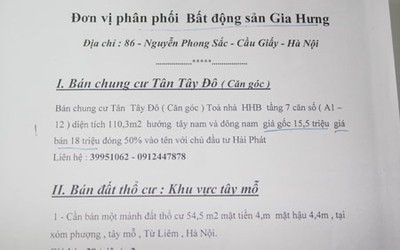 Bất động sản Gia Hưng bị "tuýt còi"