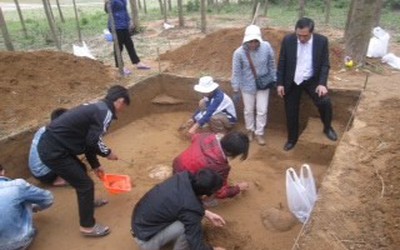 Khai quật được nhiều di vật ở di tích Bãi Cọi