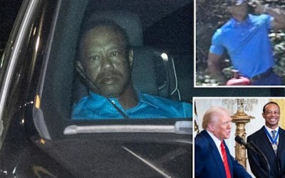 Video chấn động: Tiger Woods "cầu cứu" Tổng thống Trump vẫn bị còng tay, trùm đầu