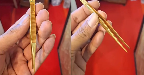 Mang nhíp vàng đi kiểm tra, người đàn ông sốc nặng khi bán được 100 triệu đồng