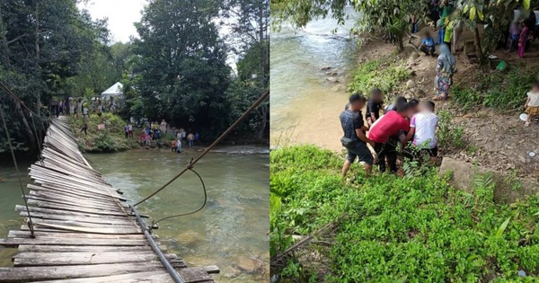 Sập cầu treo, 50 khách dự đám cưới rơi xuống sông