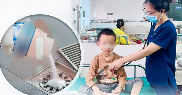 Bé 8 tuổi ở Nghệ An bị bỏng nặng thực quản do uống nhầm bột thông cống