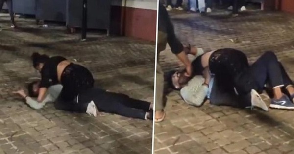 Cô gái la hét, ẩu đả dữ dội với bạn trai ngay giữa phố