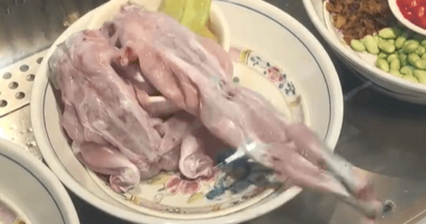 Ếch bị làm thịt vẫn cử động trên đĩa khiến người xem sợ hãi