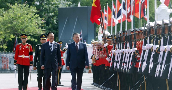 Thái Lan tổ chức trọng thể lễ đón Tổng Bí thư, Chủ tịch nước Tô Lâm và Phu nhân