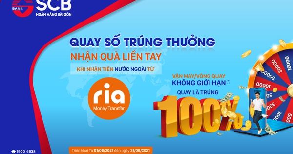 Scb Ria “Quay số trúng thưởng – nhận quà liền tay” cùng dịch vụ chuyển tiền của ...