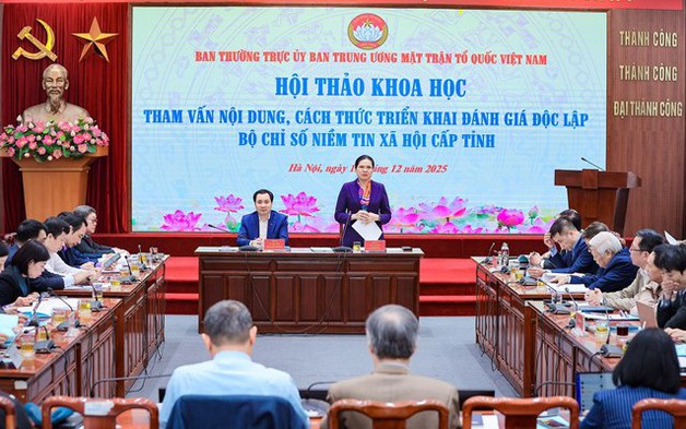 Bàn giải pháp và cách thức triển khai đánh giá độc lập bộ chỉ số niềm tin xã hội cấp tỉnh của MTTQ Việt Nam