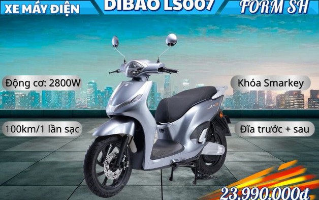Đánh giá xe máy điện Dibao LS007 Form dáng SH